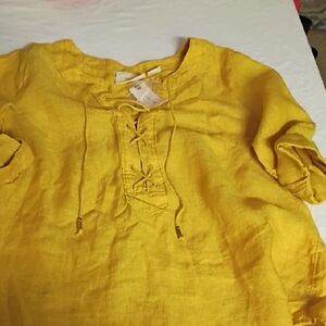 Anthropologie Yellow Blouse